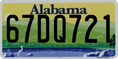 AL license plate 67DQ721