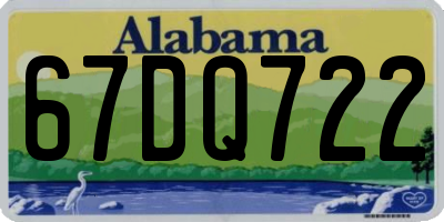 AL license plate 67DQ722