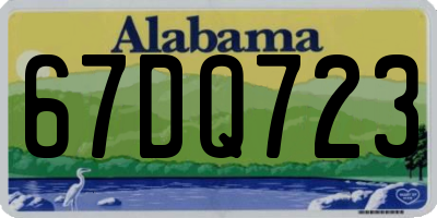 AL license plate 67DQ723