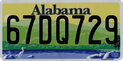 AL license plate 67DQ729