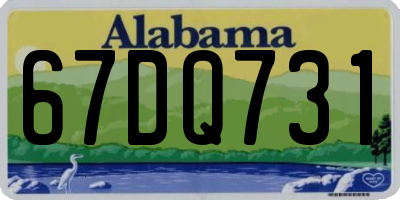 AL license plate 67DQ731