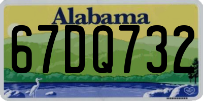 AL license plate 67DQ732