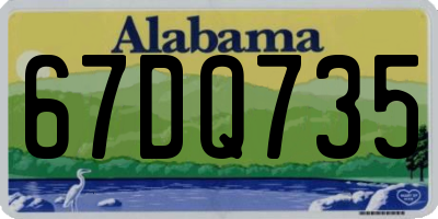 AL license plate 67DQ735