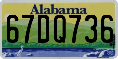 AL license plate 67DQ736