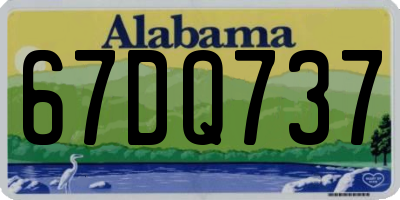 AL license plate 67DQ737