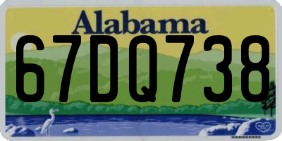 AL license plate 67DQ738