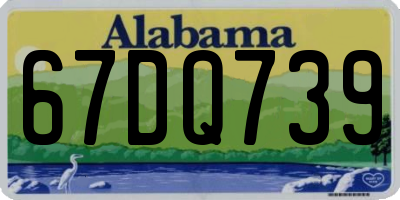 AL license plate 67DQ739