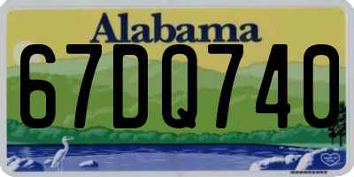 AL license plate 67DQ740