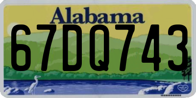 AL license plate 67DQ743