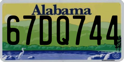 AL license plate 67DQ744