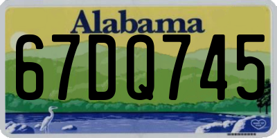 AL license plate 67DQ745