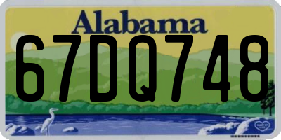 AL license plate 67DQ748