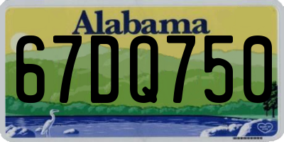 AL license plate 67DQ750