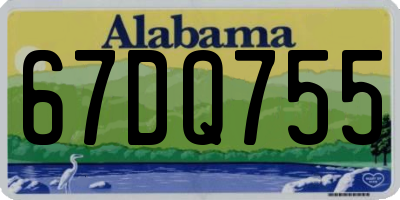 AL license plate 67DQ755