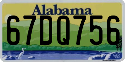 AL license plate 67DQ756