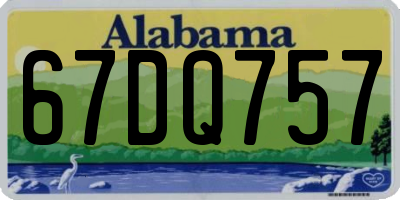 AL license plate 67DQ757