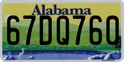 AL license plate 67DQ760