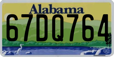 AL license plate 67DQ764