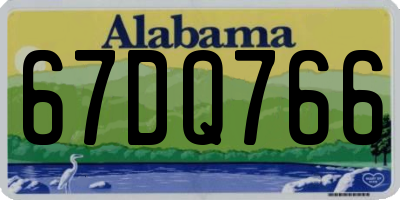 AL license plate 67DQ766