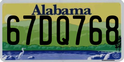 AL license plate 67DQ768