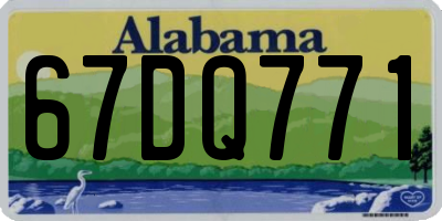 AL license plate 67DQ771