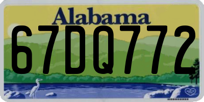 AL license plate 67DQ772