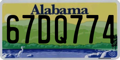 AL license plate 67DQ774