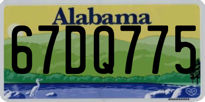 AL license plate 67DQ775