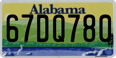 AL license plate 67DQ780