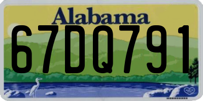 AL license plate 67DQ791