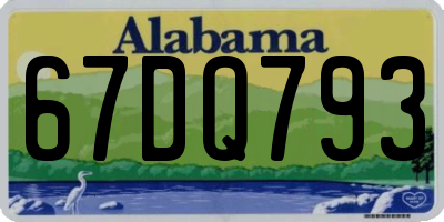 AL license plate 67DQ793