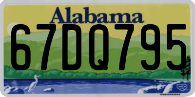 AL license plate 67DQ795