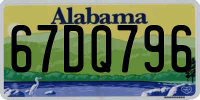 AL license plate 67DQ796