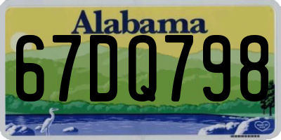 AL license plate 67DQ798