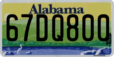 AL license plate 67DQ800