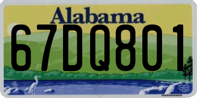 AL license plate 67DQ801