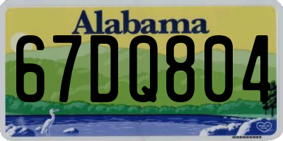 AL license plate 67DQ804