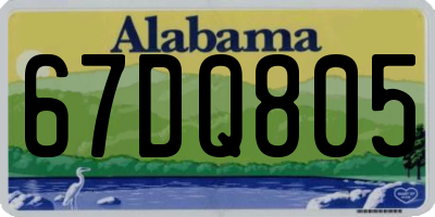 AL license plate 67DQ805