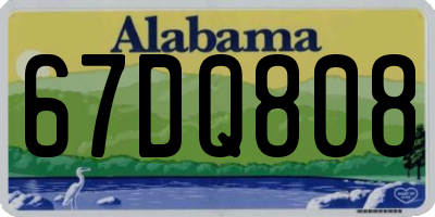 AL license plate 67DQ808
