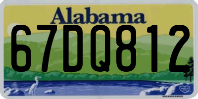 AL license plate 67DQ812