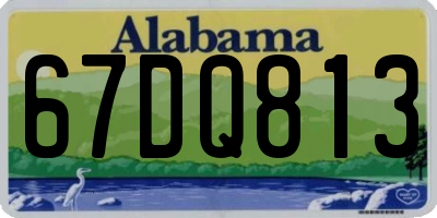 AL license plate 67DQ813