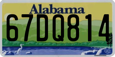 AL license plate 67DQ814