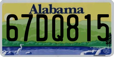 AL license plate 67DQ815