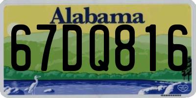 AL license plate 67DQ816