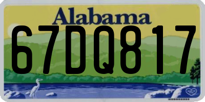 AL license plate 67DQ817