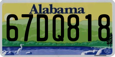 AL license plate 67DQ818