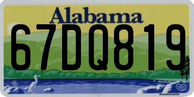 AL license plate 67DQ819