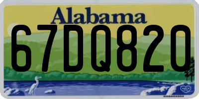 AL license plate 67DQ820