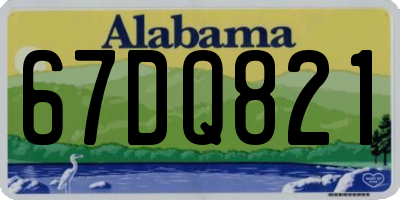 AL license plate 67DQ821