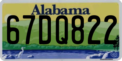 AL license plate 67DQ822